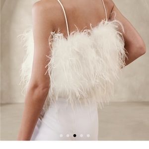 Luna Ostrich Feather Top